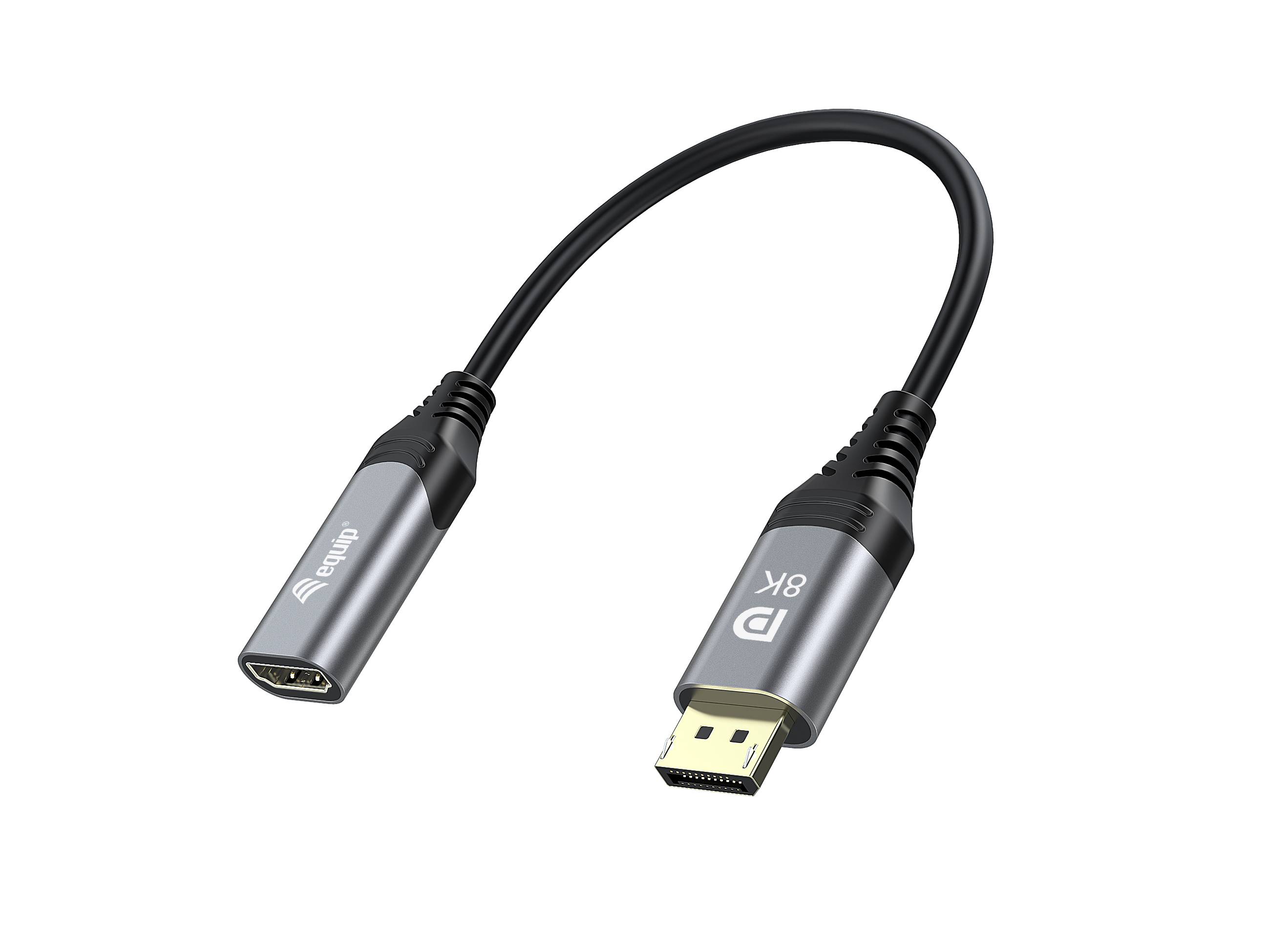 4015867230039 - Equip Displayport->HDMI Adapter 14 St Bu    8K 60Hz grau