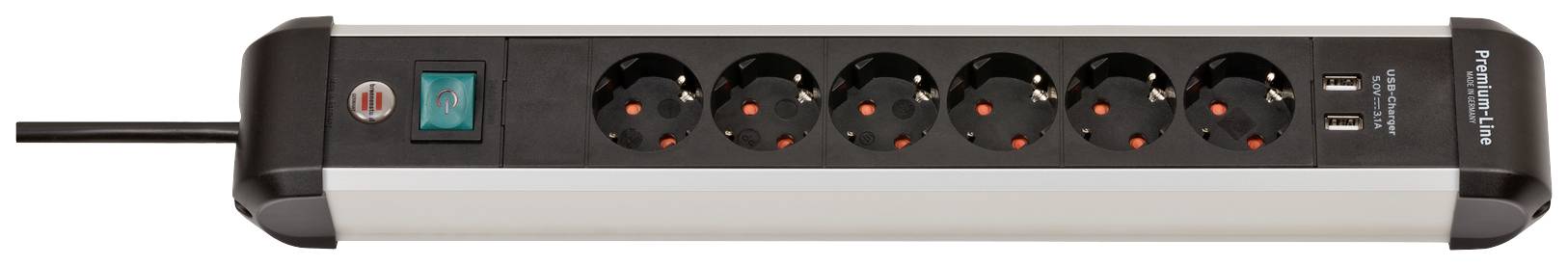 4007123677399 - Brennenstuhl 1391030610 Steckdosenleiste mit Schalter Silber-Schwarz Schutzkontakt 1 St 4007123677399 - Brennenstuhl 1391030610 Steckdosenleiste mit Schalter Silber-Schwarz Schutzkontakt 1 St
