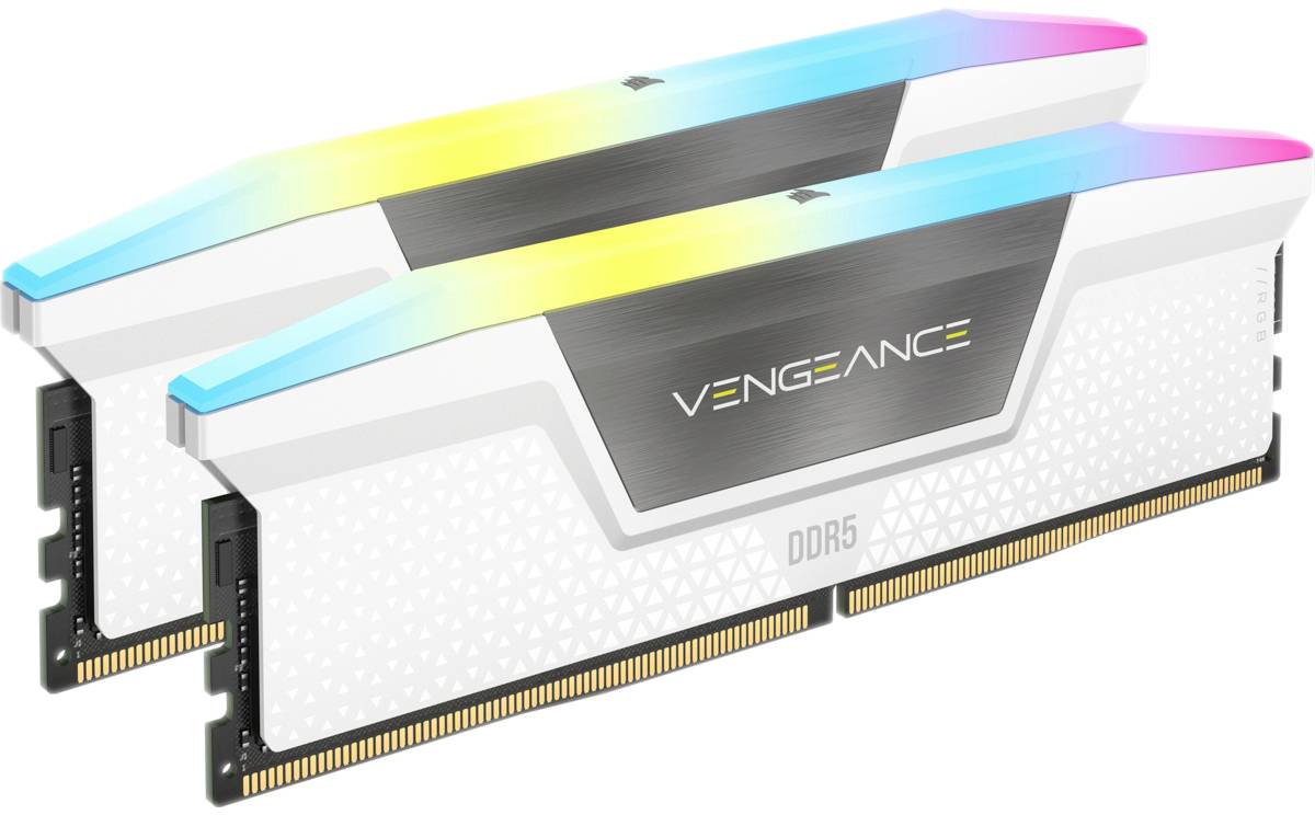 DDR5 64GB PC 5200 CL40 CORSAIR KIT (2x32GB) VENGEANCE RGB W retail - CMH64GX5M2B5200C40W