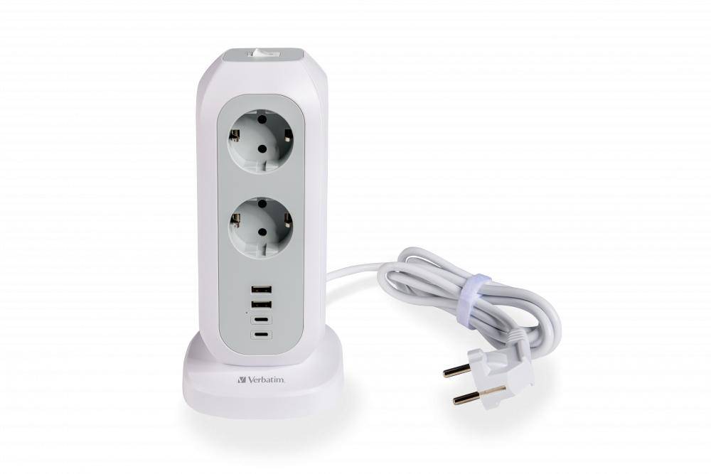 Verbatim EU Power Tower 11AC EUPT-01 mit 2xUSB-C, 2xUSB-A retail - 49547