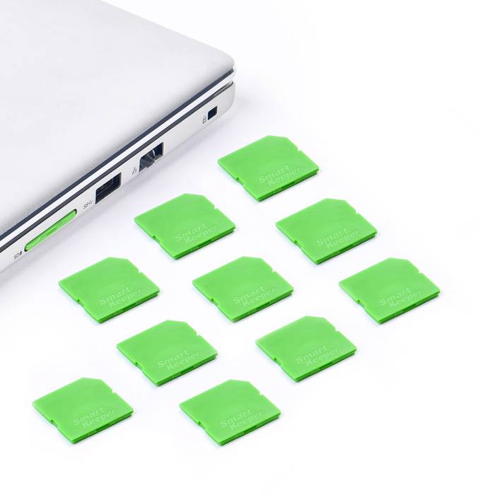 SmartKeeper Mini SD Port Blocker grün 10 Stk. - SD04P1GN