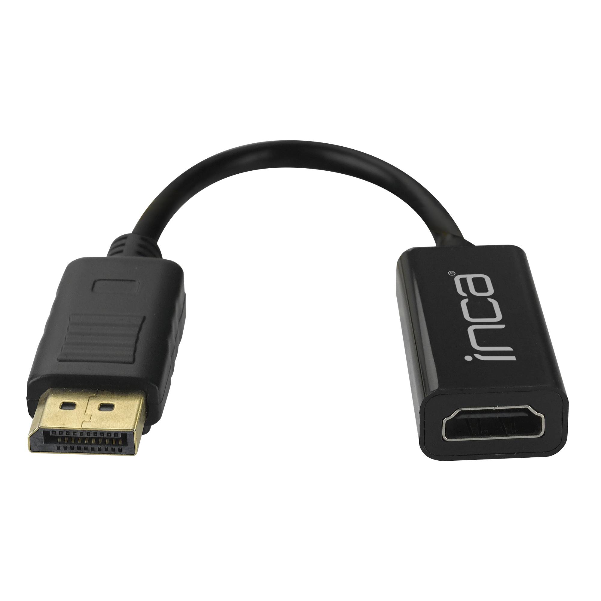 INCA Adapter DisplayPort->HDMI1.4 4K-UHD St/Bu 0.20m schwarz retail