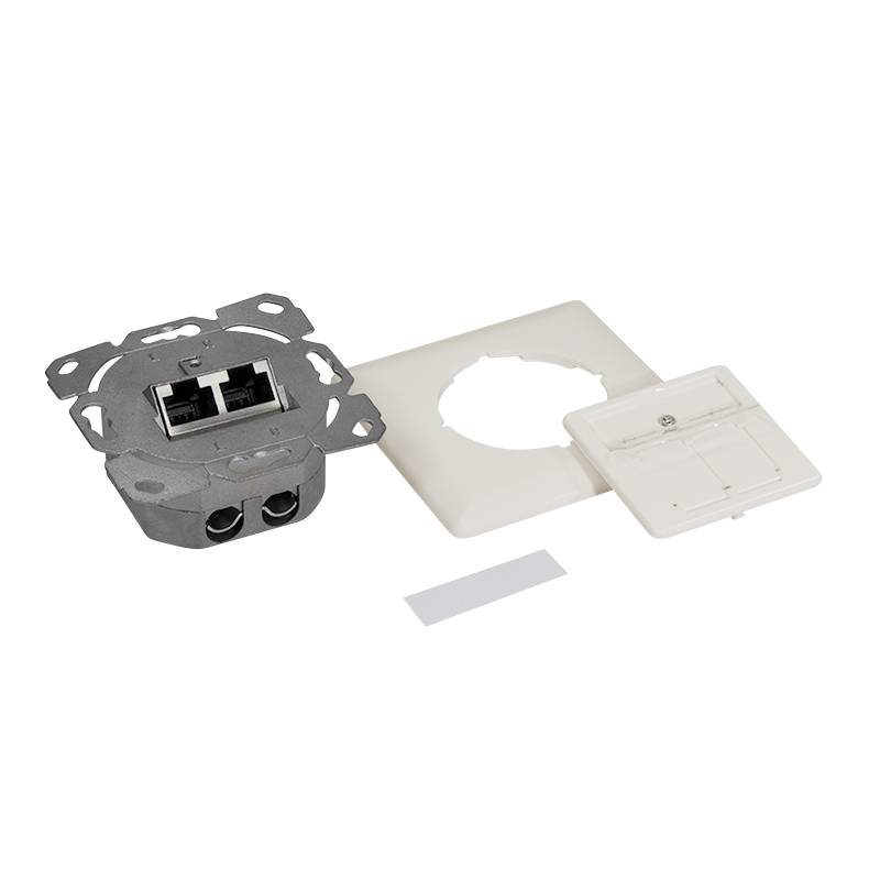 Logilink Cat.6A Netzwerkdose UP2x RJ45 geschirmt,reinweiß