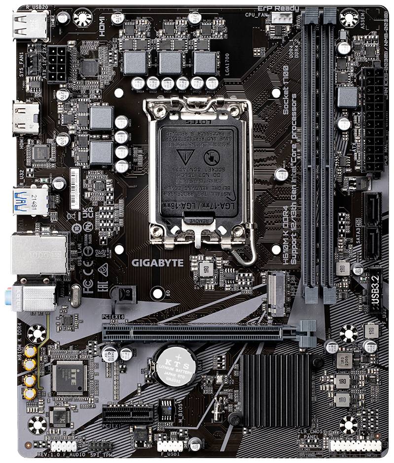 Gigabyte H610M K DDR4                (H610,S1700,mATX,DDR4)