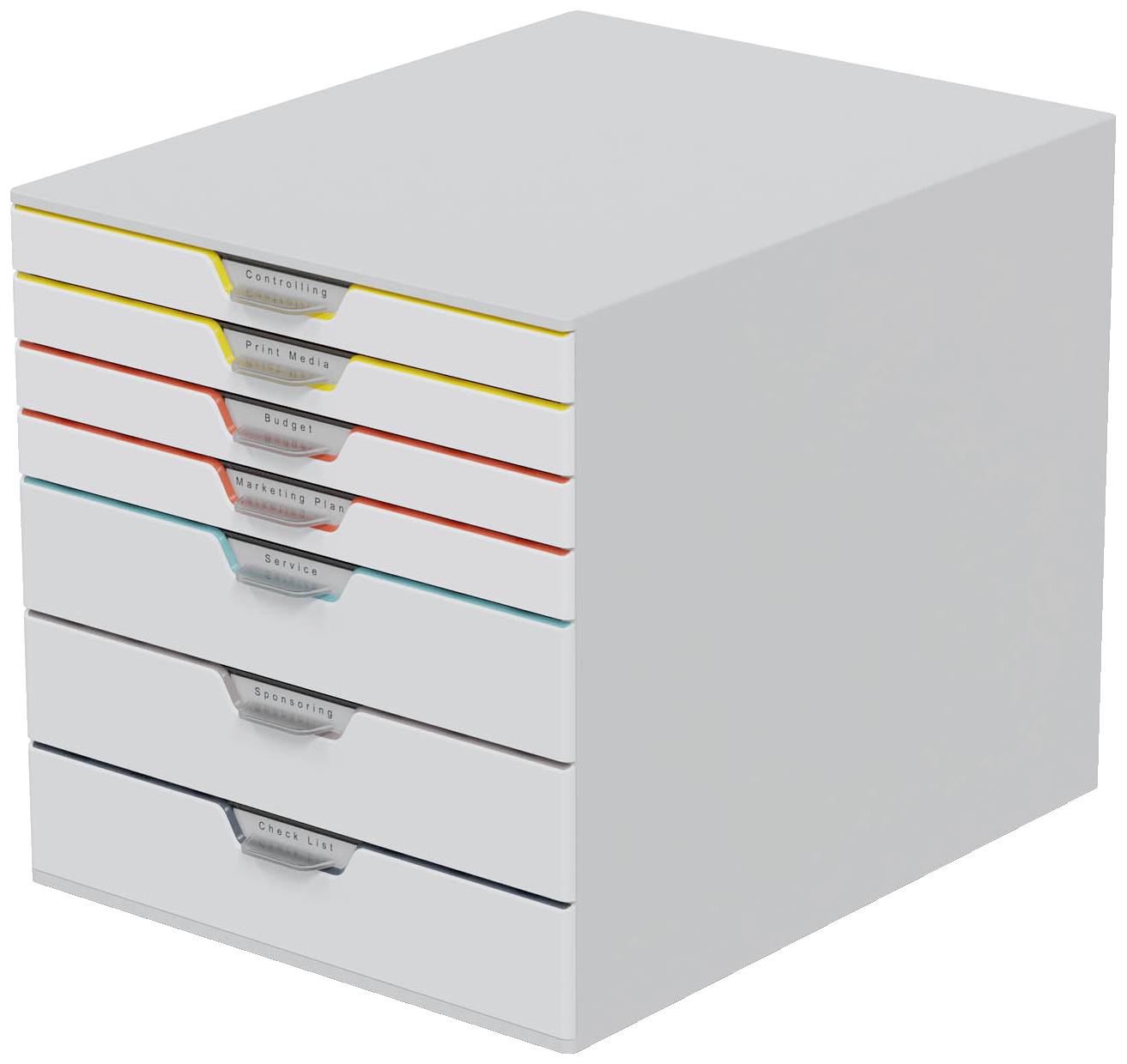 DURABLE Schubladenbox VARICOLOR Mix 7 Fächer mehrfb PapierBüroSchreibwar