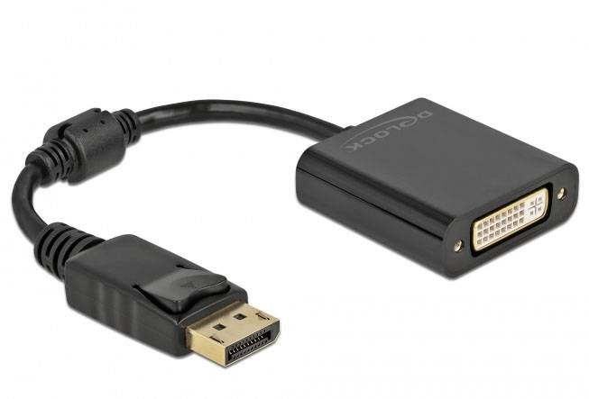DELOCK Adapter DP 1.1 Stecker zu DVI Buchse Passiv Schwarz - 61008