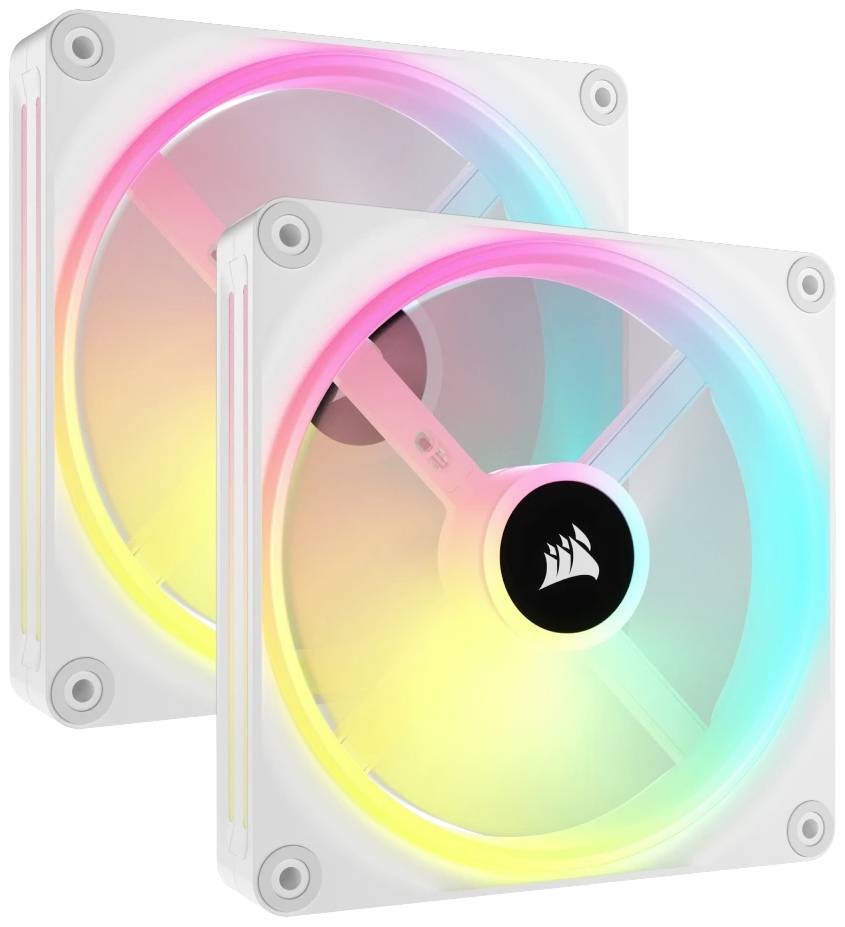 CORSAIR Lüfter 140*140*25 QX140 RGB LED Fan White Duo
