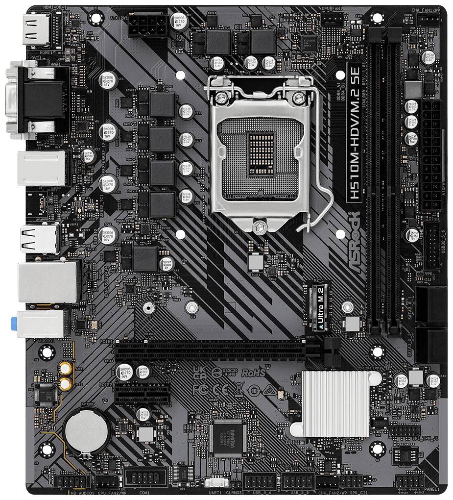 ASRock H510M-HDV/M.2 SE 1200 mATX HDMI/DVI/VGA DDR4 retail ASRock H510M-HDV/M.2 SE 1200 mATX HDMI/DVI/VGA DDR4 retail
