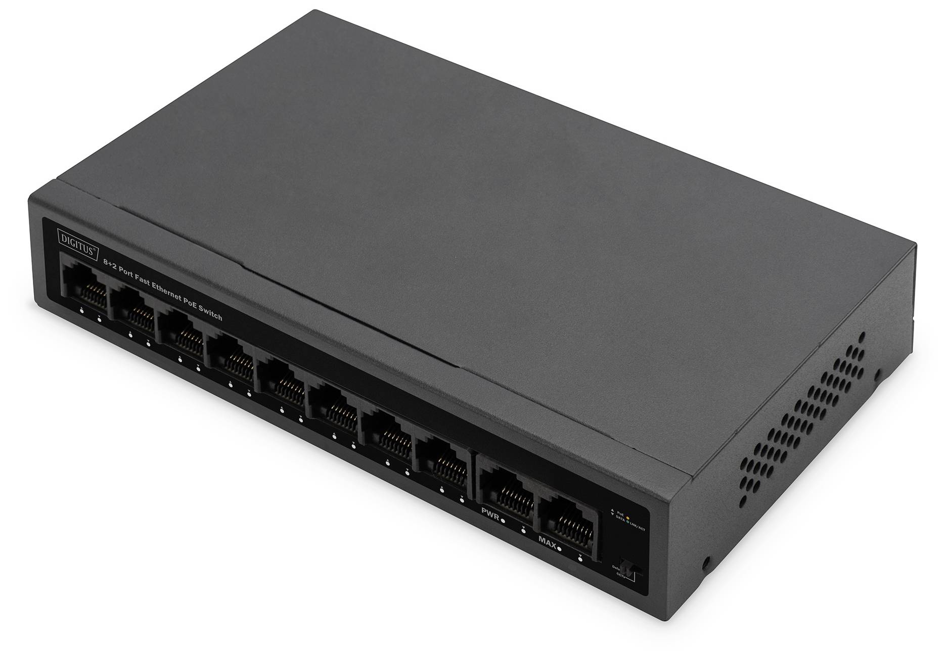 DIGITUS Switch 8+2Port  10/100  30W FE PoE Unmanaged schwa Switche