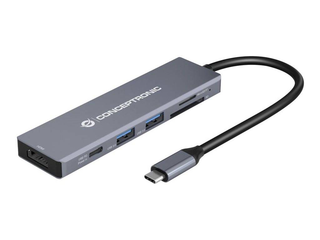 4015867234075 - DONN23G 6-in-1 USB 32 Gen 1 Dockingstation USB 30 x 2 100W USB PD 4K 60Hz HDMI SD TF MicroSD