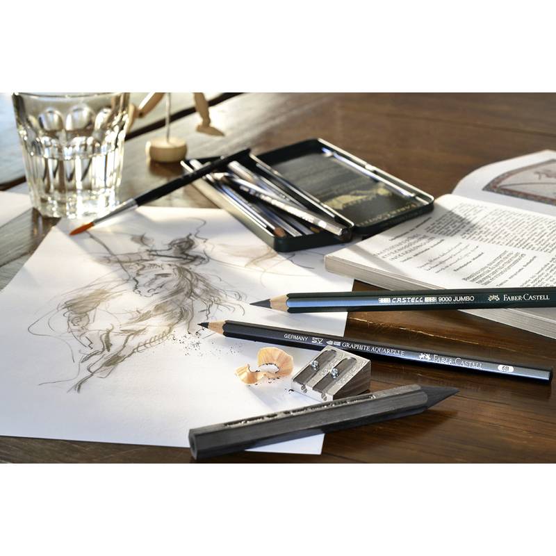 FABER-CASTELL Set Pitt Graphite medium Metalletui Zeichnen,Malen,Basteln