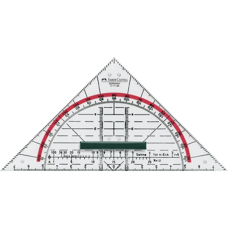 FABER-CASTELL Geometrie-Dreieck klein mit Griff 14cm Zeichnen,Malen,Basteln