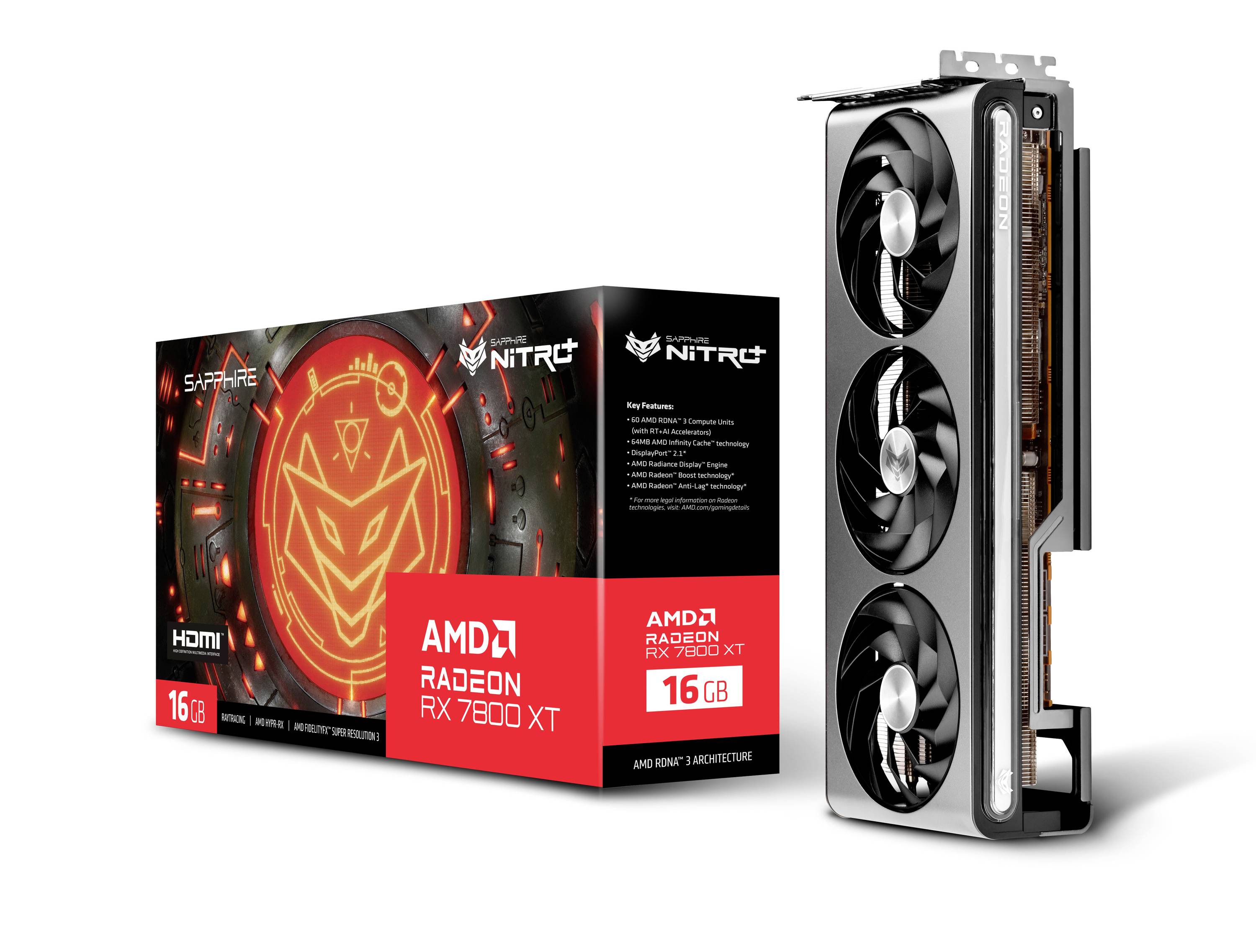 Sapphire Radeon RX7800XT Gaming OC Nitro+ 16GB GDDR6 HDMI Sapphire Radeon RX7800XT Gaming OC Nitro+ 16GB GDDR6 HDMI