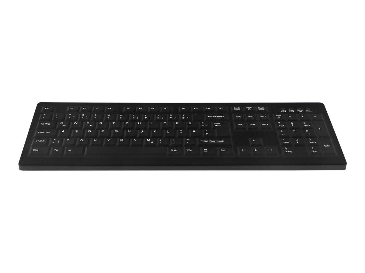 7061111185331 - MedicalKey AK-C8100 Sanitizable - Tastatur - USB - Deutsch - Tastenschalter Scissor-Key - Schwarz 7061111185331 - MedicalKey AK-C8100 Sanitizable - Tastatur - USB - Deutsch - Tastenschalter Scissor-Key - Schwarz