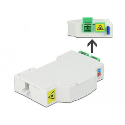 DELOCK LWL Anschlussdose für Hutschiene 2x SC