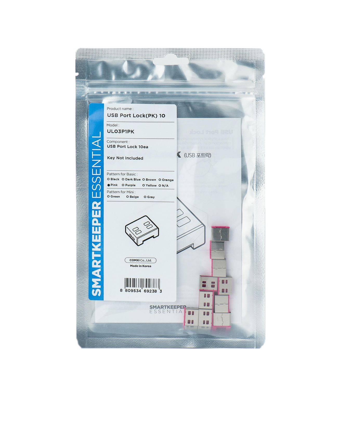 SmartKeeper Basic USB-A Port Blocker pink 10 Stk. - UL03P1PK