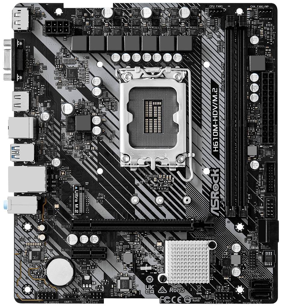 ASRock H610M-HDV/M.2 R2.0 1700 mATX HDMI/DP/D-Sub DDR4 retail - 90-MXBJH0-A0UAYZ