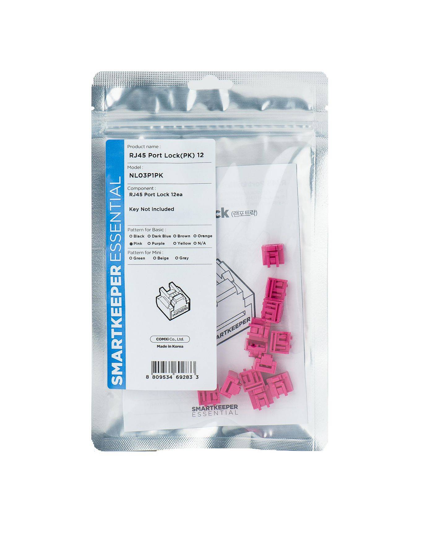 SmartKeeper Basic RJ45 Port Blocker pink 12 Stk. - NL03P1PK