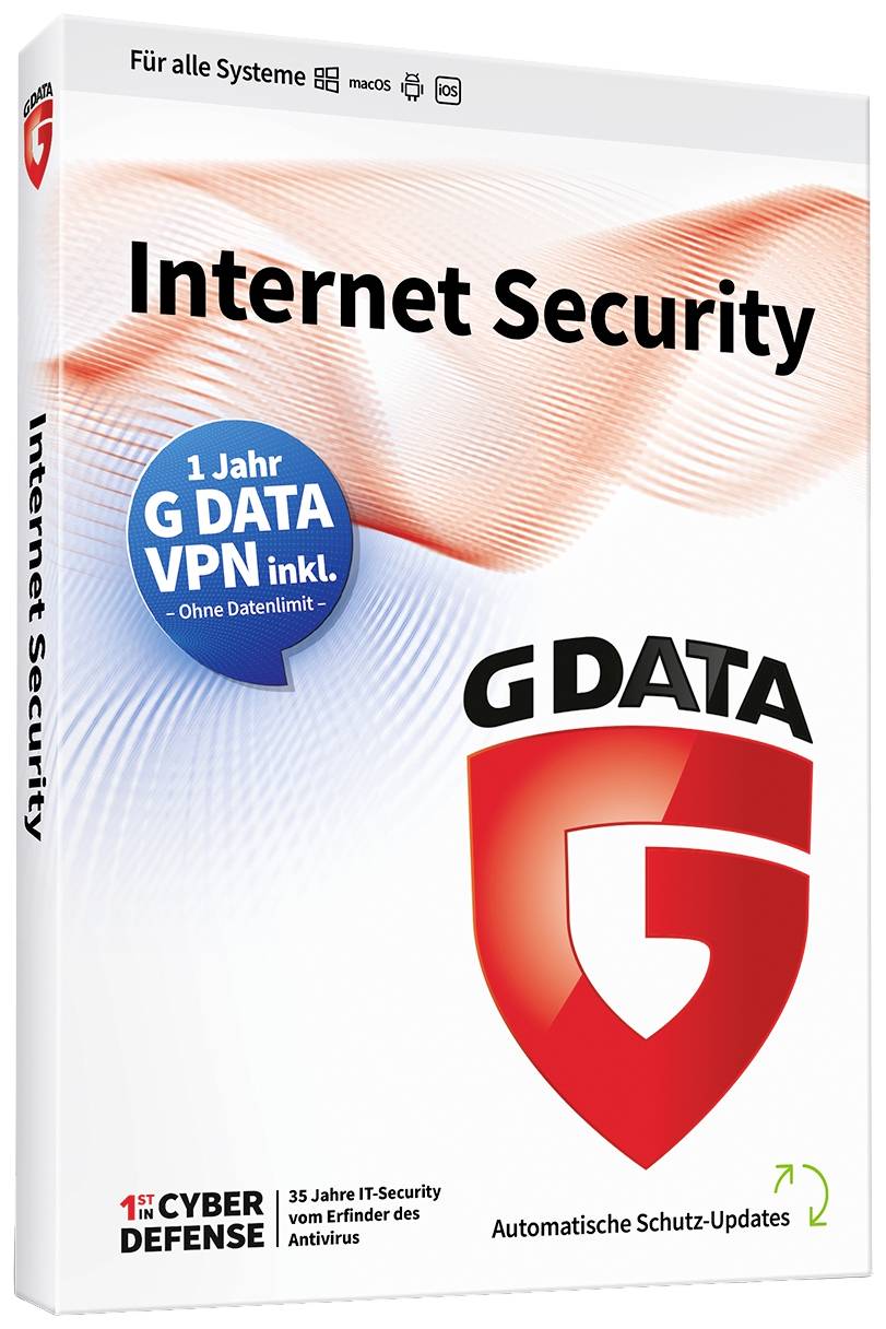 G Data InternetSecurity 3 Platz + VPN Sonderedition Box - C2002BOX1203VPN