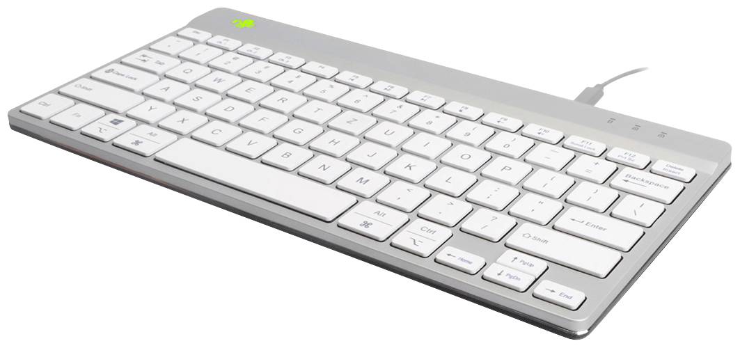 8719274491996 - R-Go Compact Break - keyboard - with integrated break indicator - QWERTZ - German - white Input Device - Tastaturen - Deutsch - Weiss 8719274491996 - R-Go Compact Break - keyboard - with integrated break indicator - QWERTZ - German - white Input Device - Tastaturen - Deutsch - Weiss