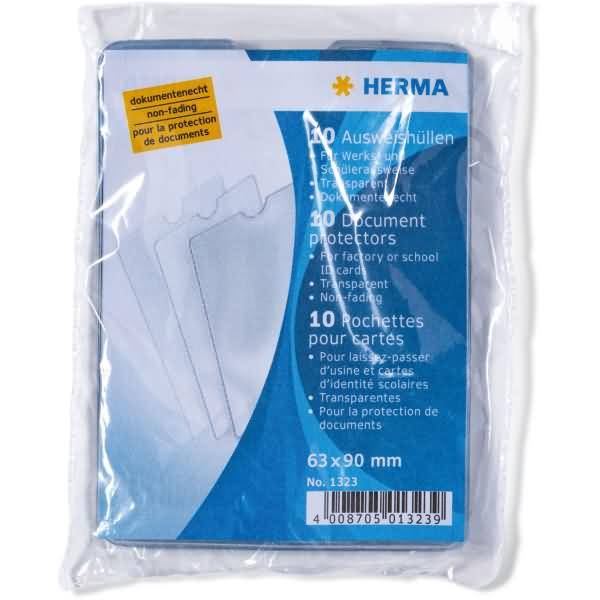 HERMA Ausweishüllen Set 63x90 10 Stück PapierBüroSchreibwar