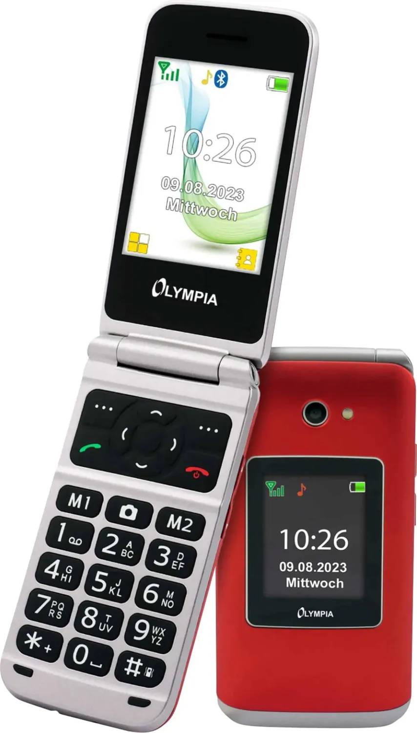 Olympia Mobiltelefon VITUS 4G klappbar   Großtasten      rot