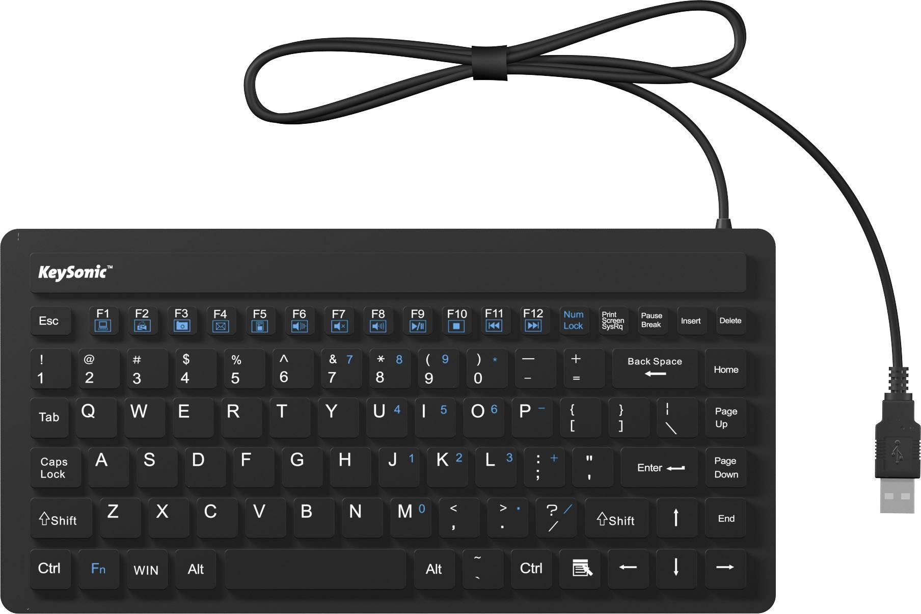 4250078165781 - KSK-3230IN (US) USB Tastatur US-Englisch QWERTY Schwarz Silikonmembran Wasserfest (IPX7) 4250078165781 - KSK-3230IN (US) USB Tastatur US-Englisch QWERTY Schwarz Silikonmembran Wasserfest (IPX7)
