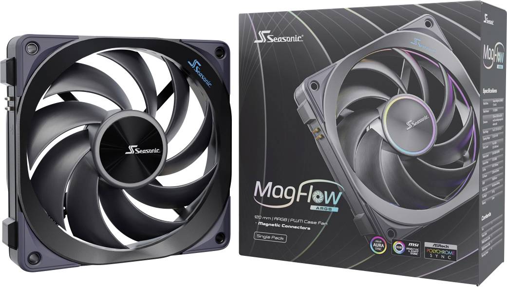 Seasonic Lüfter MagFlow 1225PWM ARGB 120*120*120 1-Fan Kit Lüfter