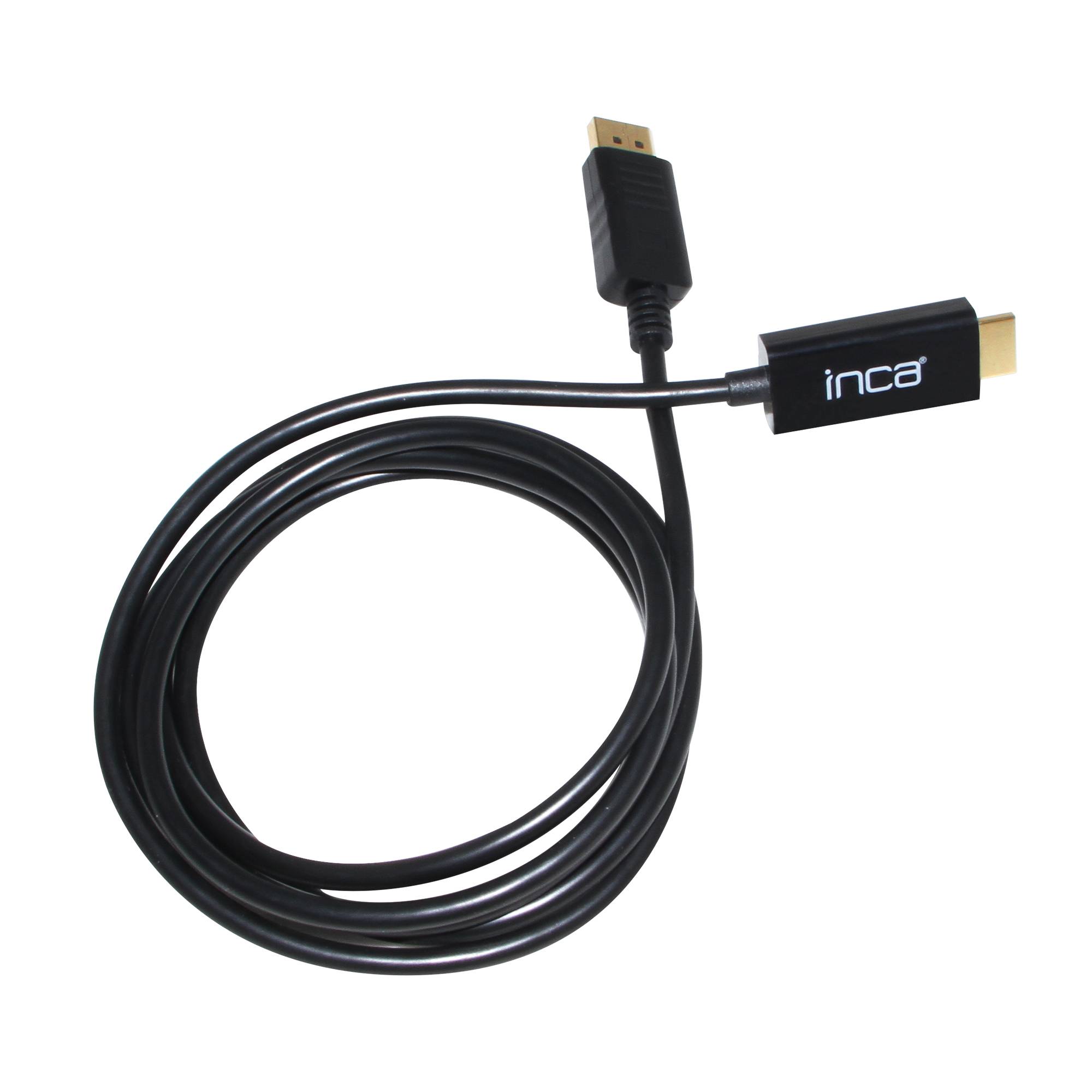 INCA Adapter Displayport->HDMI 4K-UHD St/St 1.80m schwarz