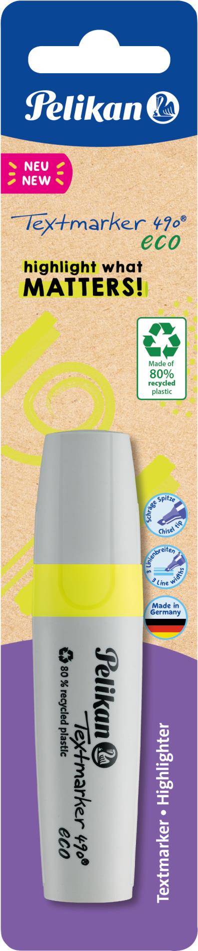 4012700823403 - Pelikan Textmarker 490 eco 1 Stück auf Blister Neon-Gelb 4012700823403 - Pelikan Textmarker 490 eco 1 Stück auf Blister Neon-Gelb