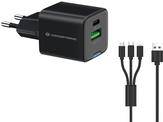 4015867236499 - 2-Port 33W GaN USB-PD-Ladegerät mit 3-in-1-Ladekabel USB-C x 1 USB-A x 1 QC 30 PPS 4015867236499 - 2-Port 33W GaN USB-PD-Ladegerät mit 3-in-1-Ladekabel USB-C x 1 USB-A x 1 QC 30 PPS