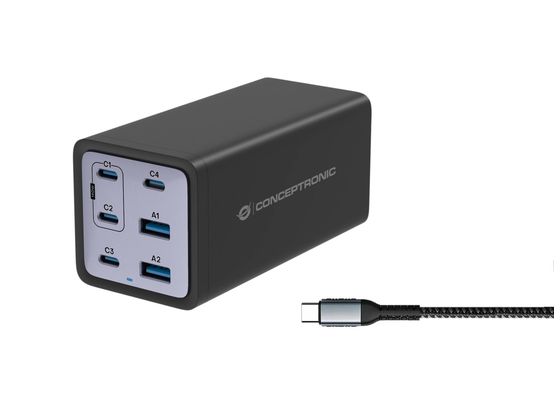 4015867236543 - OZUL06BE Ladegeräte -Universal- OZUL06BE 6-Port 200W USB-C  Ladegerät OZUL06BE 4015867236543