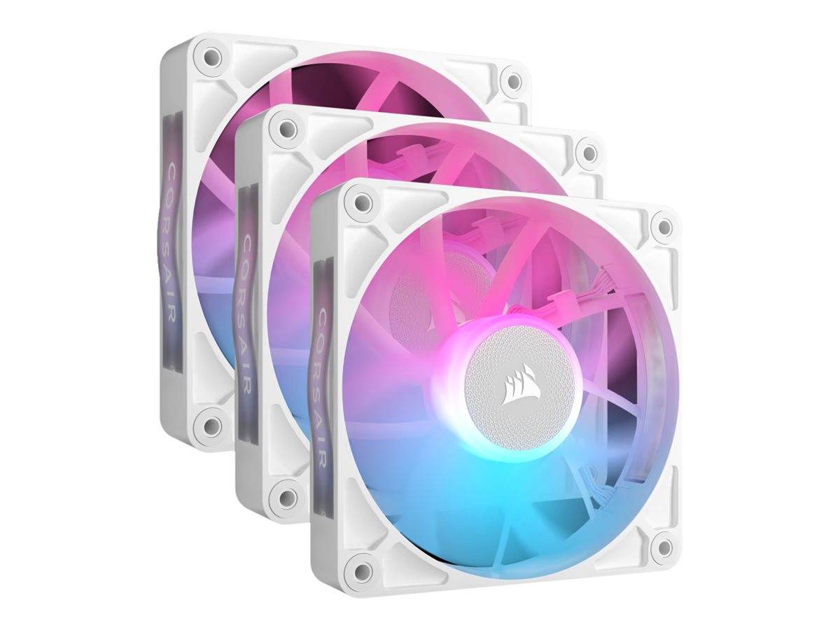 0840006680963 - CORSAIR CPU Kühler iCUE LINK RX120 RGB 120-mm-PWM-Lüfter-Dreier-Starter-Kit Computer-Kühler weiß