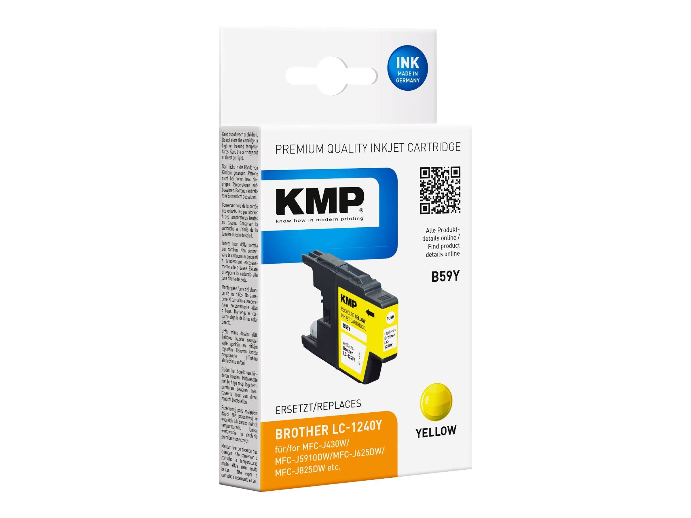KMP Patrone Brother LC-1240Y 600 S. yellow remanufactured - 1524,4809