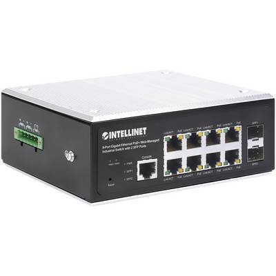 INTELLINET 8-Port Gb PoE+ Web-Managed Industrie-Switch 2xSFP