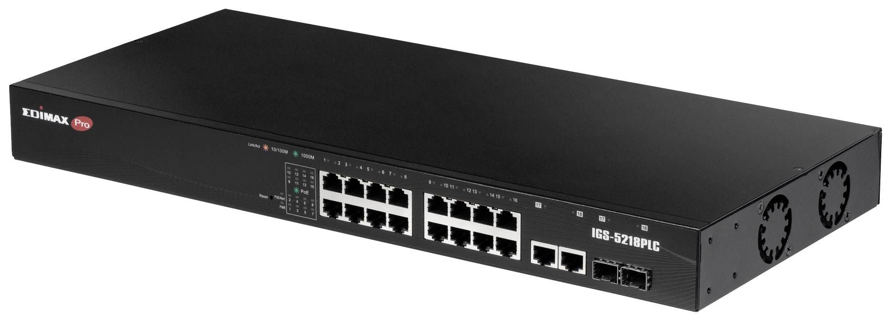 EDIMAX Switch Industrial 18 Gigabit Port + 2 RJ45/SFP Combo - IGS-5218PLC