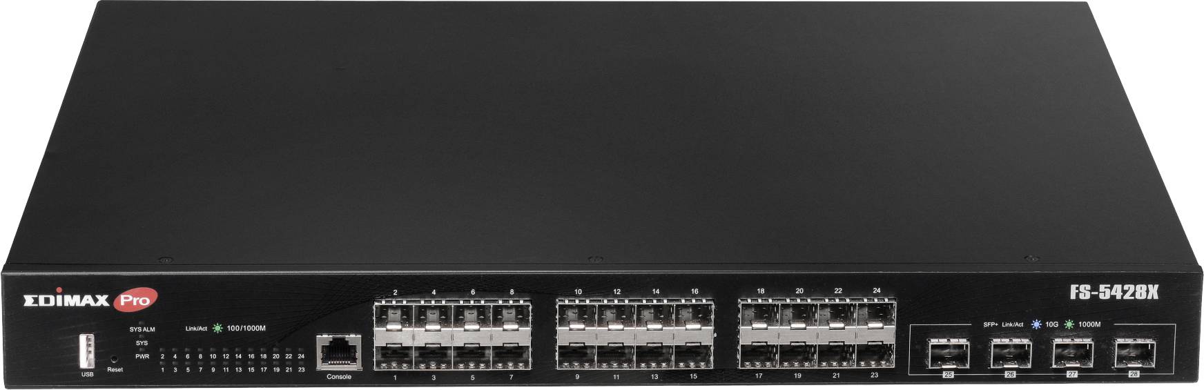 EDIMAX Switch 24 Gigabit SFP-Ports + 4 10GbE SFP+-Ports - FS-5428X