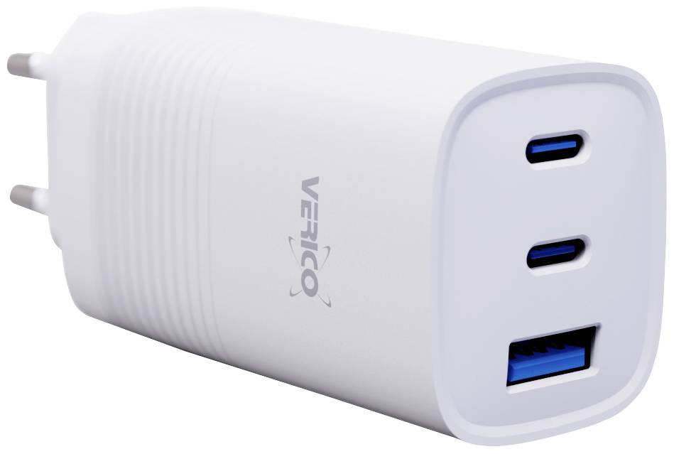 Verico Ladegerät MOJO GaN 65W PD, 3-Port (USB-A & USB-C) WH retail