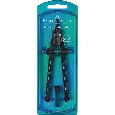 FABER-CASTELL Zirkel Schnellverstell. Factory blau Zeichnen,Malen,Basteln