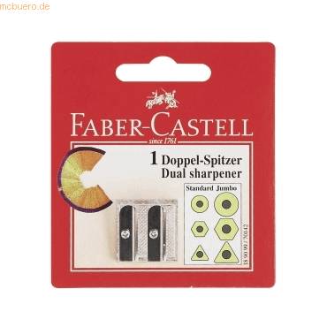 FABER-CASTELL Metalldoppelspitzer Blisterkarte - 189099