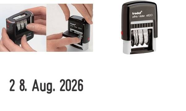 trodat Datumstempel Printy schw+Kissen schw 4820