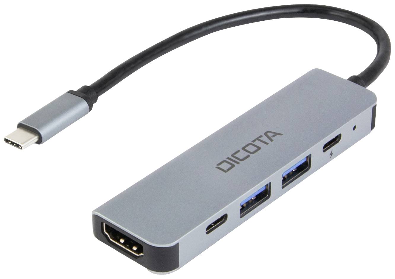 Dicota USB-C 5-in-1 Video Hub 4K PD 100W silver