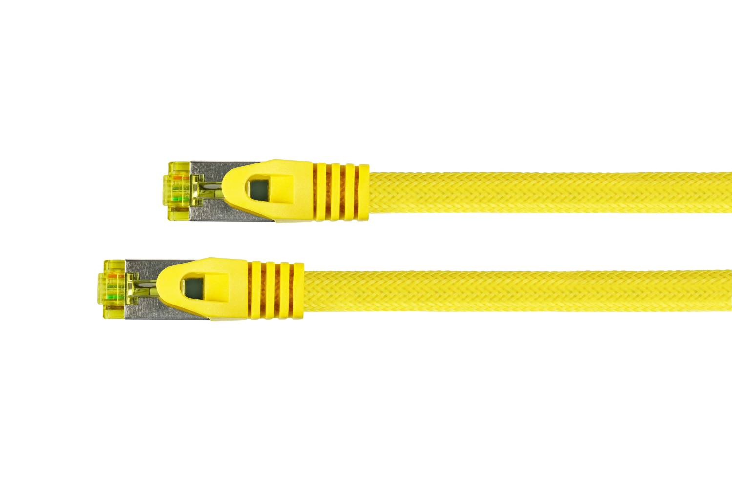 Python Patchkabel m. Cat.7 Rohkabel Nylongefl. gelb  (BILD1)