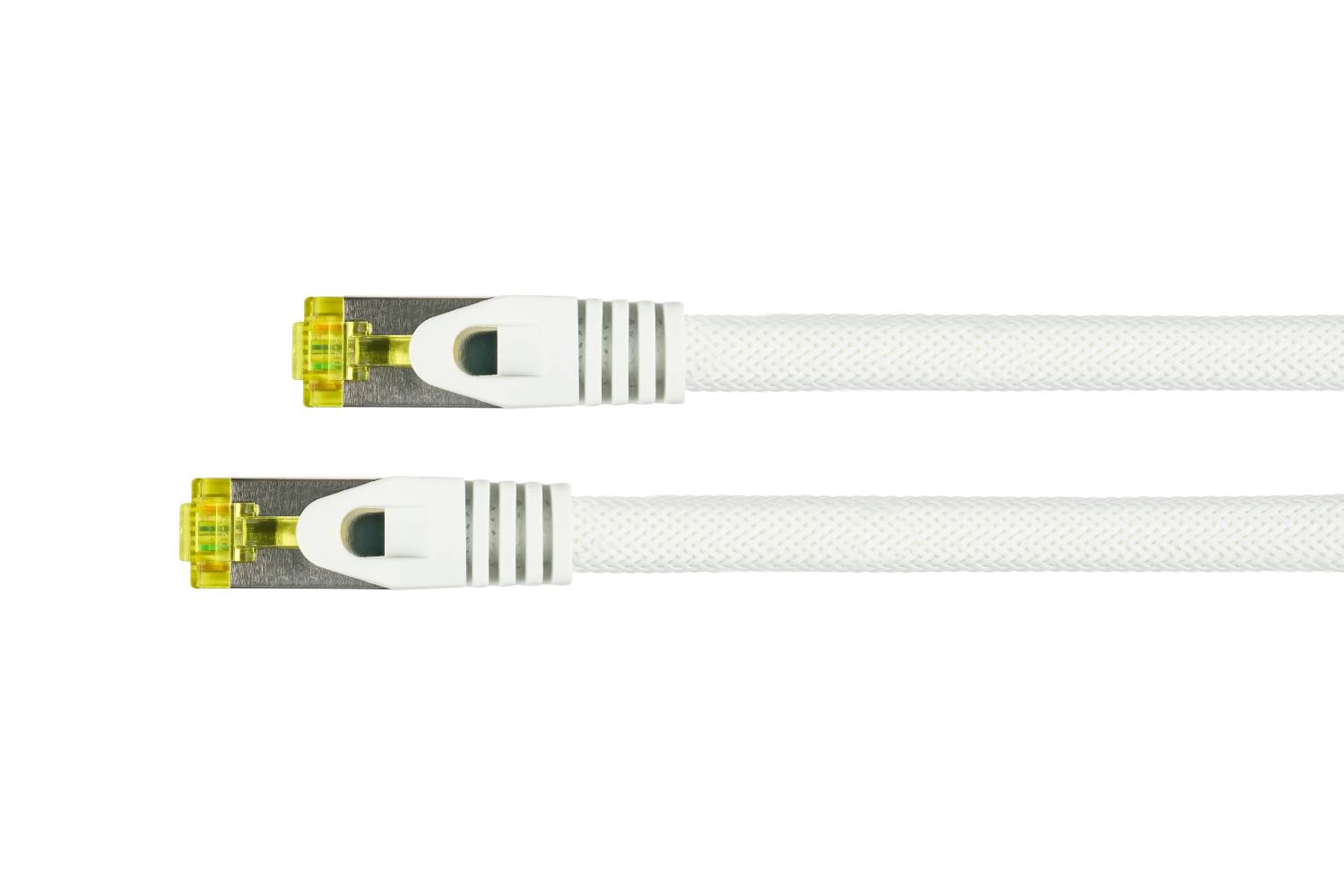 Python Patchkabel m. Cat.7 Rohkabel Nylongefl. weiß 3m