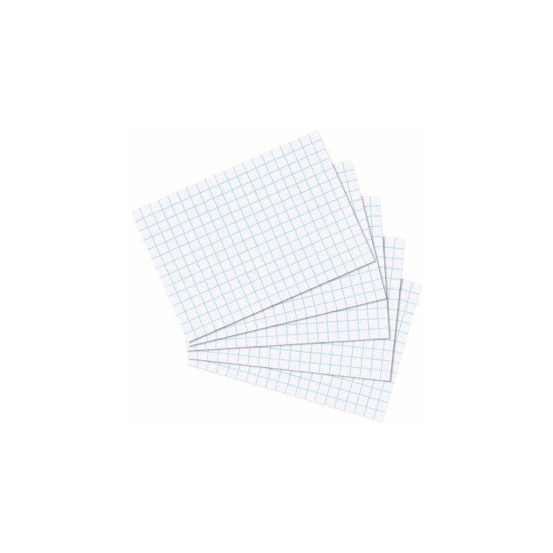 Herlitz Karteikarte A7 kariert ws 100St hf mit, Herlitz 10621431 (BILD1)