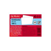 Herlitz Karteikarte A8 blanko ws hf eingeschweißt mit Aufrei - 50021406