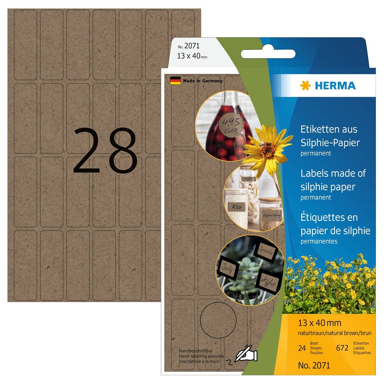 HERMA Büropackung Vielzwecketiketten Silphie 13x40mm Etiketten