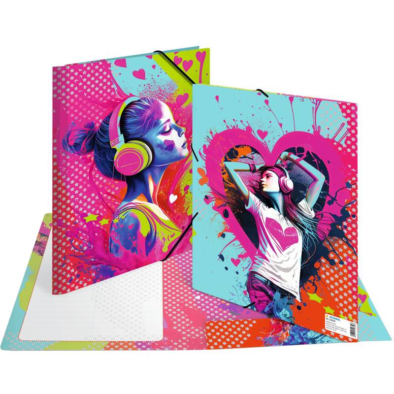 4008705196598 - HERMA Sammelmappen A4 Karton Music Girl 4008705196598 - HERMA Sammelmappen A4 Karton Music Girl