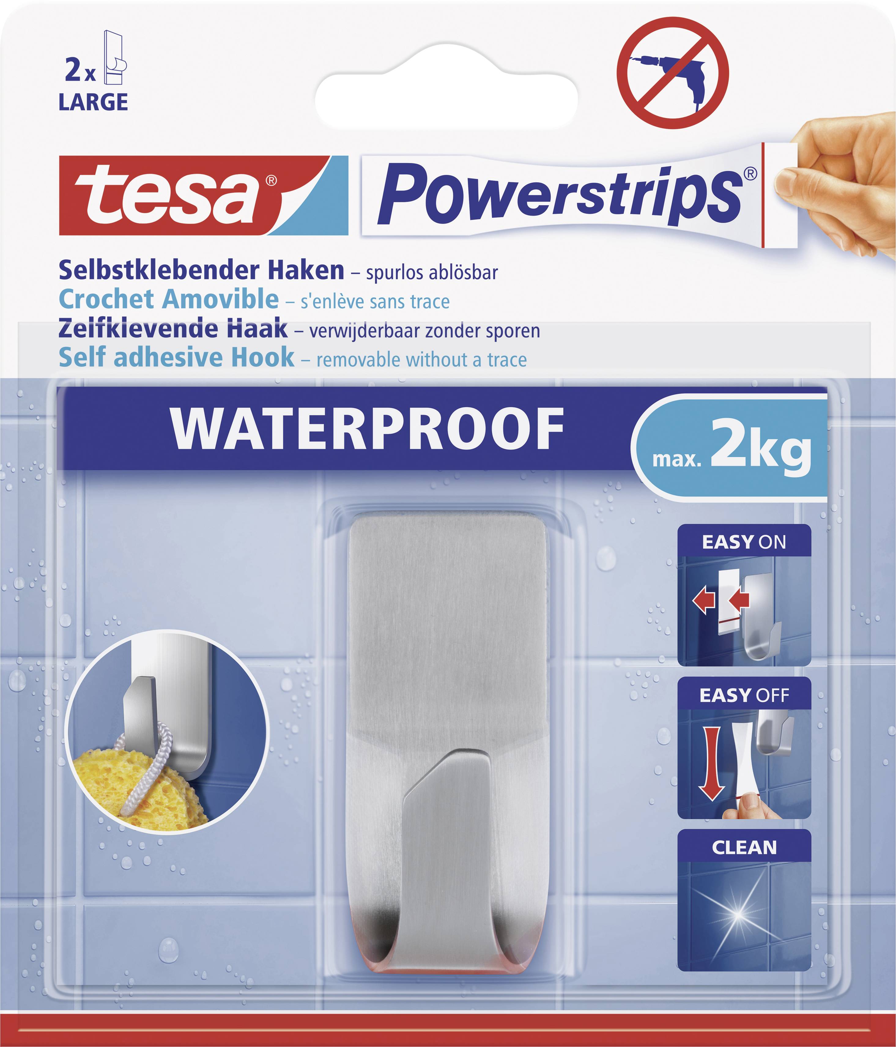 tesa Powerstrips Waterproof Haken Zoom Metall - 59707-00000-04