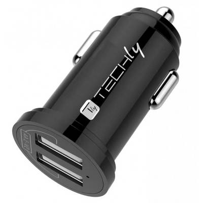 8059018365405 - Techly Autoladegerät 2p USB A 5V 24A schwarz